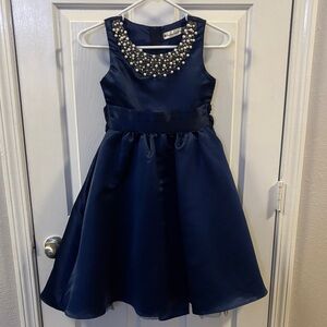 Elegant Navy Blue Kids Dress